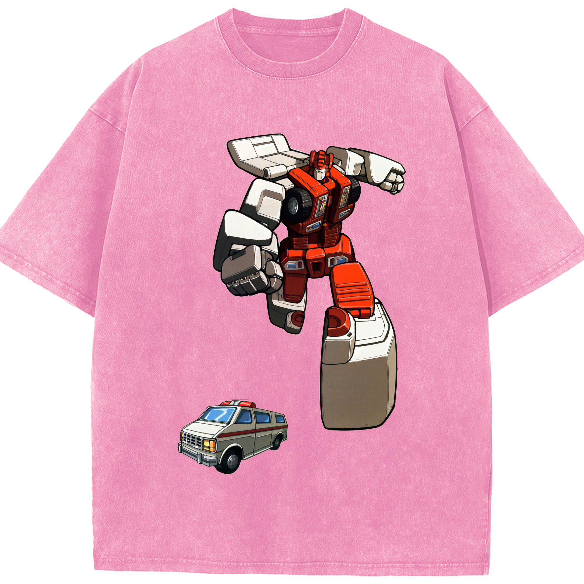 （画像用）  綿100% ヴィンテージ風 半袖Tシャツ（フロントプリント）